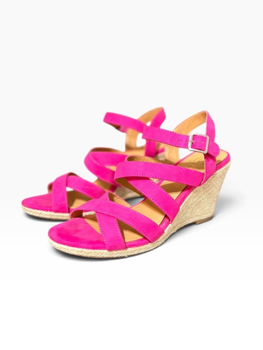 Dolce Vita Espadrille Wedge Sandals 7 Pink Beige EUC Resortwear Travel Beach